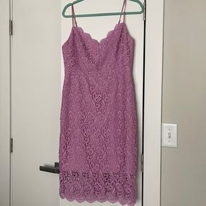 Beautiful flamingo pink lace dress from jcrew